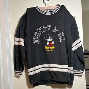Disney Black and White Mickey Crewneck Sweater